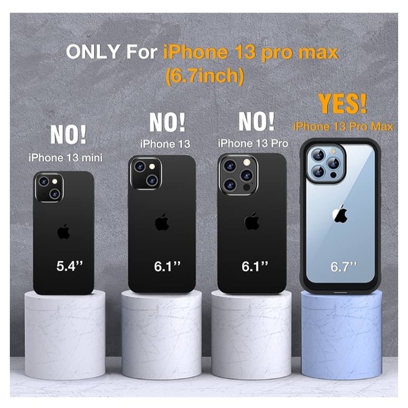 New Miracase Glass Case for iPhone 13 Pro Max 6.7 inch Clear/Black In Box - Picture 3 of 15